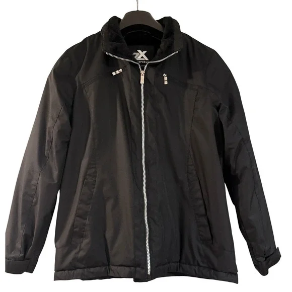 ZeroXposur Womens Black Full Zip Fleece Lined Winter Jacket Size L/G - Picture 1 of 8